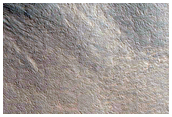 Canaloni in un cratere nella Acidalia Planitia
