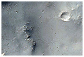 Ventaglio di materiale sul fondo di un cratere