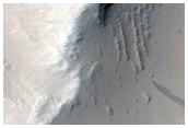 Dark Slope Streak Monitoring in Crater