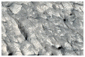 Обтекаемые формы рельефа на плато Aeolis Planum
