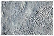 Crater Wall with Pasted on Material in Arcadia Planitia
