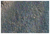 Crater with Interior Flow Lobe of Material North of Alba Region