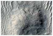Sinuous Ridges Inside Crater in Aeolis Dorsa