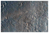 Flow in Crater Near Amenthes Cavi