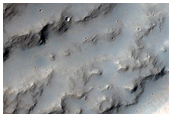Debris along Cliff Near Knobel Crater