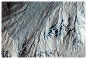 Gullies in Crater in Terra Cimmeria