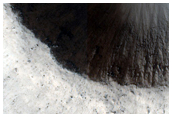 Small Well-Preserved Crater with Ejecta in Amazonis Region