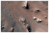 Slope Monitoring in Hale Crater Central Peaks