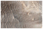 Terraced Landform in Valley in Lycus Sulci