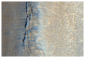 Ridge and Trough Changes in Deuteronilus Mensae