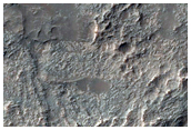 Overlapping Curved Ridges in Crater in CTX Image