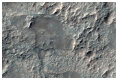 Overlapping Curved Ridges in Crater in CTX Image