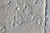 Platy Lava Flows Near Olympus Mons

