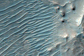 Crater on Floor of Uzboi Vallis
