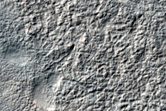 Narrow Curvilinear Valleys Northwest of Crater Rim

