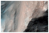Monitor Low Albedo Slopes Along Coprates Chasma Ridge
