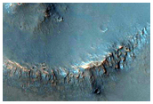 Possible Phyllosilicate Detection in a Small Crater Near Gale Crater Rim
