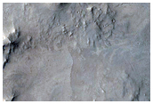 Layered Bedrock South of Antoniadi Crater
