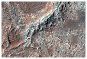 Contact between Two Units in Ladon Valles Basin Floor
