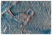 Kasei Valles Floor and Crater
