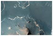 Light-Toned Rock Exposures in Noctis Labyrinthus in MOC Image R09-00388
