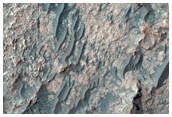 Butte and Mesa-Forming Materials on Crater Floor
