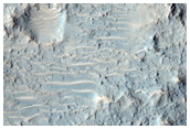 Bedrock Exposed on Crater Floor
