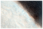 Elongated Crater in Northern Plains
