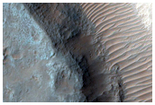 Fractured Bedrock on Floor of Shambe Crater
