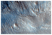 Wrinkle Ridge Intersecting Semeykin Crater

