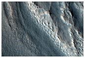 Layers Exposed in Crater in Deuteronilus Mensae
