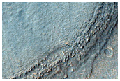 Layers in Mesa in Hellas Planitia
