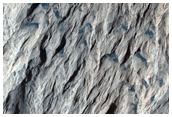 Stratigraphy along Slope of Layered Deposit in Candor Chasma
