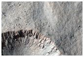 Infrared-Distinct Crater in Argyre Planitia Rim Region