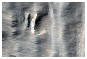 Το όριο μιάς, Παγετώδους στην όψη, ροής στο Όρος Άρσια (Arsia Mons)