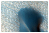 Большие дюны в южном полярном регионе Марса