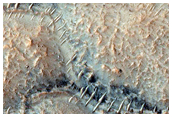 وديان صغيرة علي الهضاب في المنطقة الجنوبية المريخيةٰ