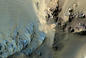 Το υπέδαφος στις κεντρικές κορυφές του κρατήρα του Hale