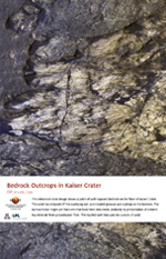 Bedrock Outcrops in Kaiser Crater