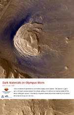 Dark Materials on Olympus Mons