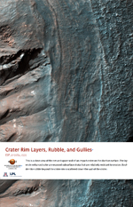 Crater Rim Layers, Rubble, and Gullies