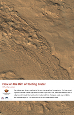 Flow on the Rim of Tooting Crater