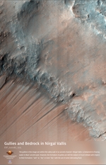 Gullies and Bedrock in Nirgal Vallis