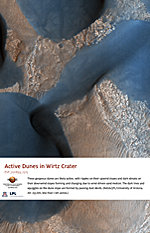 Active Dunes in Wirtz Crater
