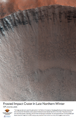 Frosted Impact Crater in Late Northern Winter