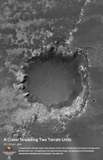 A Crater Straddling Two Terrain Units