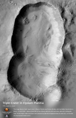 Triple-Crater in Elysium Planitia
