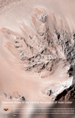 Seasonal Flows in the Central Mountains of Hale Crater