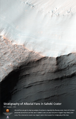 Stratigraphy of Alluvial Fans in Saheki Crater