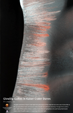 Glowing Gullies in Kaiser Crater Dunes
